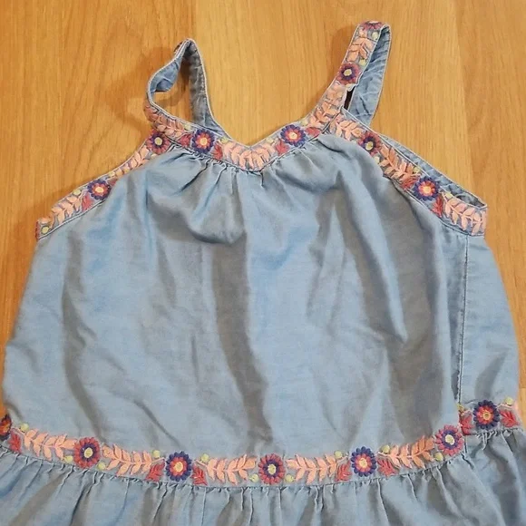 Milkshake blue dress with embroidery girls size 8 EUC - Picture 11 of 12